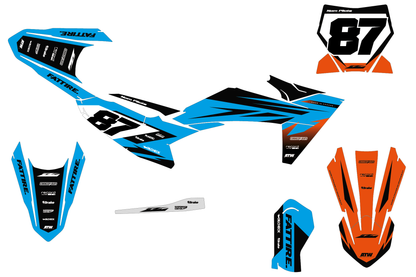 Kit déco KTM SX 50/65/85 & SX-E 3/5 - KTMMX007 Cyan
