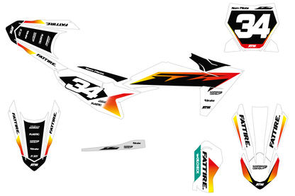 Kit déco KTM SX 50/65/85 & SX-E 3/5 - KTMMX008 Blanc