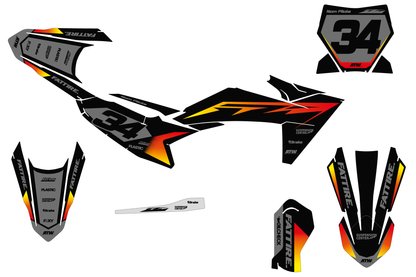 Kit déco KTM SX 50/65/85 & SX-E 3/5 - KTMMX008 Noir