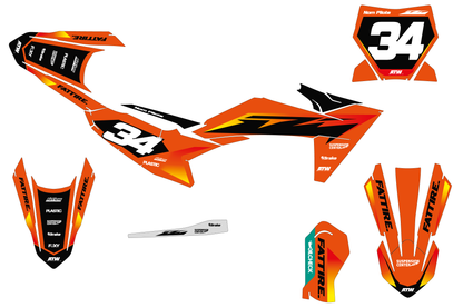 Kit déco KTM SX 50/65/85 & SX-E 3/5 - KTMMX008 Orange