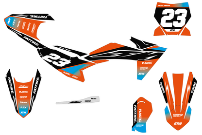 Kit grafiche KTM SX 50/65/85 & SX-E 3/5 - KTMMX010 Ciano