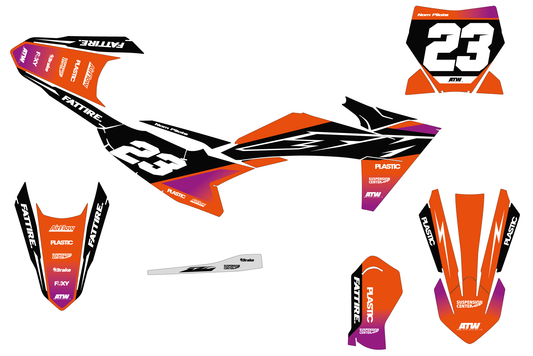 Kit déco KTM SX 50/65/85 & SX-E 3/5 - KTMMX010 Violet