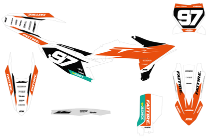 Kit déco KTM 450 SMR - KTSM001 Blanc