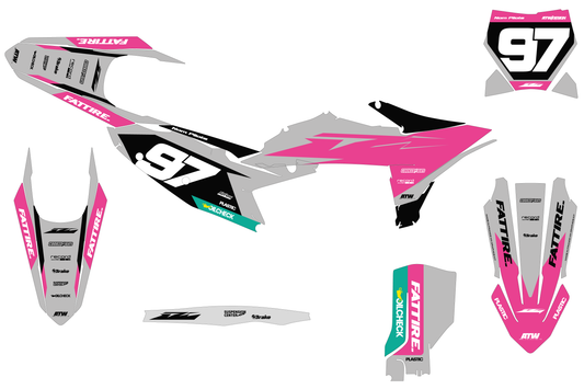 Kit déco KTM SX/EXC - KTMX001 Gris