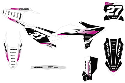 Kit déco KTM SX/EXC - KTMX004 Rose