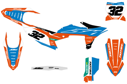 Kit déco KTM SX/EXC - KTMX005 Cyan
