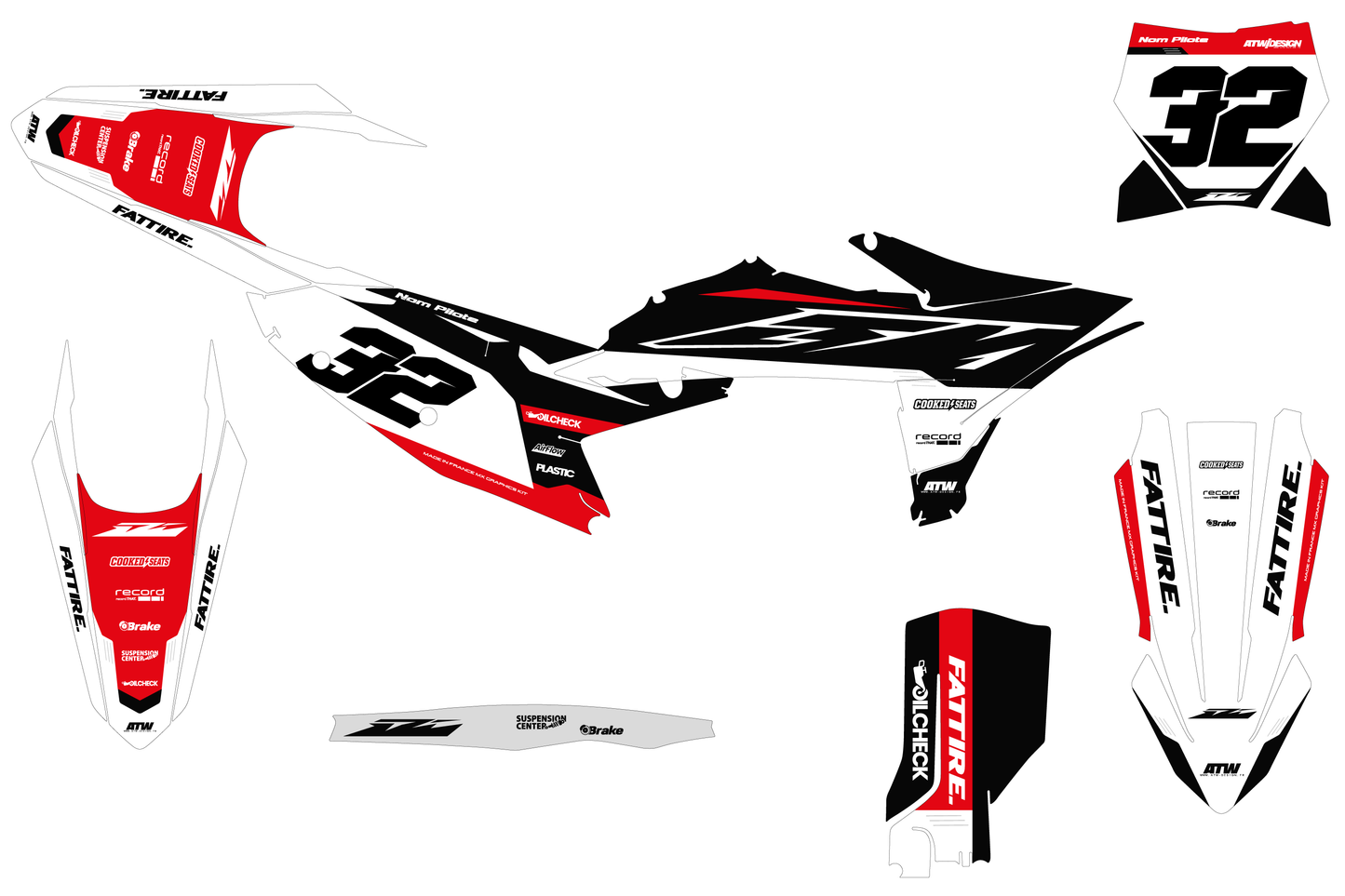 Kit déco KTM 450 SMR - KTSM005 Noir