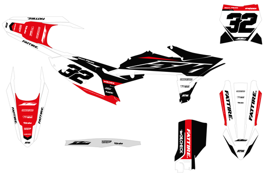 Kit déco KTM SX/EXC - KTMX005 Noir