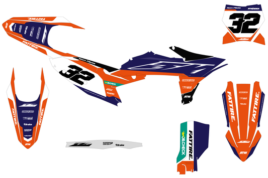 Kit déco KTM SX/EXC - KTMX005 Orange