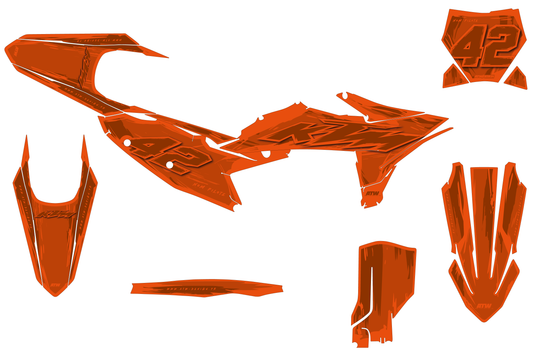 Kit déco KTM SX/EXC - KTMX006 Orange