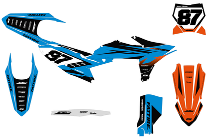 Kit déco KTM 450 SMR - KTSM007 Cyan