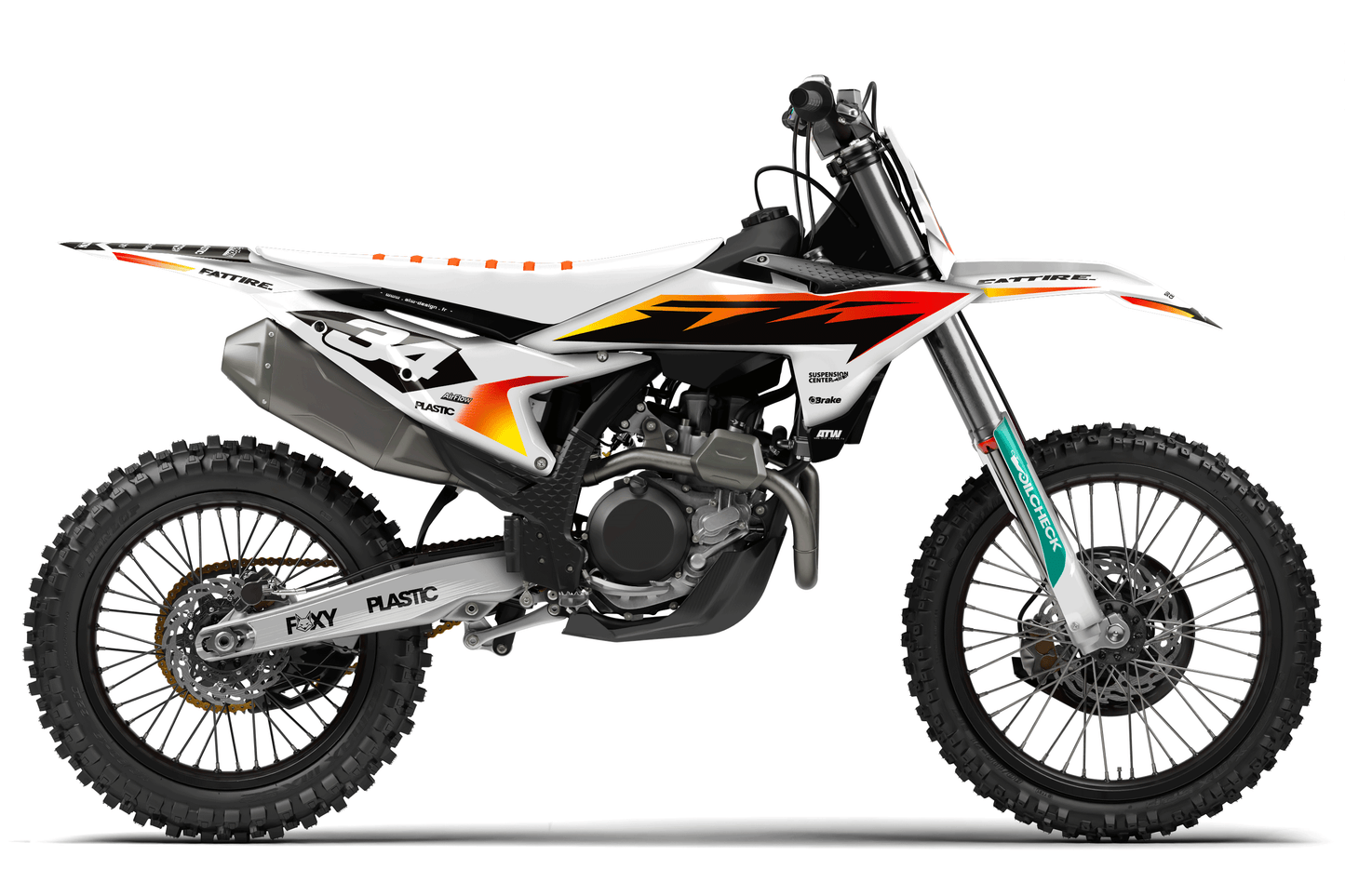 Kit déco KTM SX/EXC - KTMX008 Blanc