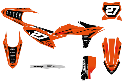 Kit déco KTM SX/EXC - KTMX009 Orange