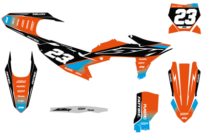 Kit déco KTM SX/EXC - KTMX010 Cyan