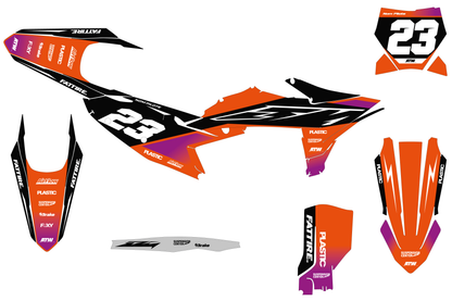 Kit déco KTM SX/EXC - KTMX010 Violet