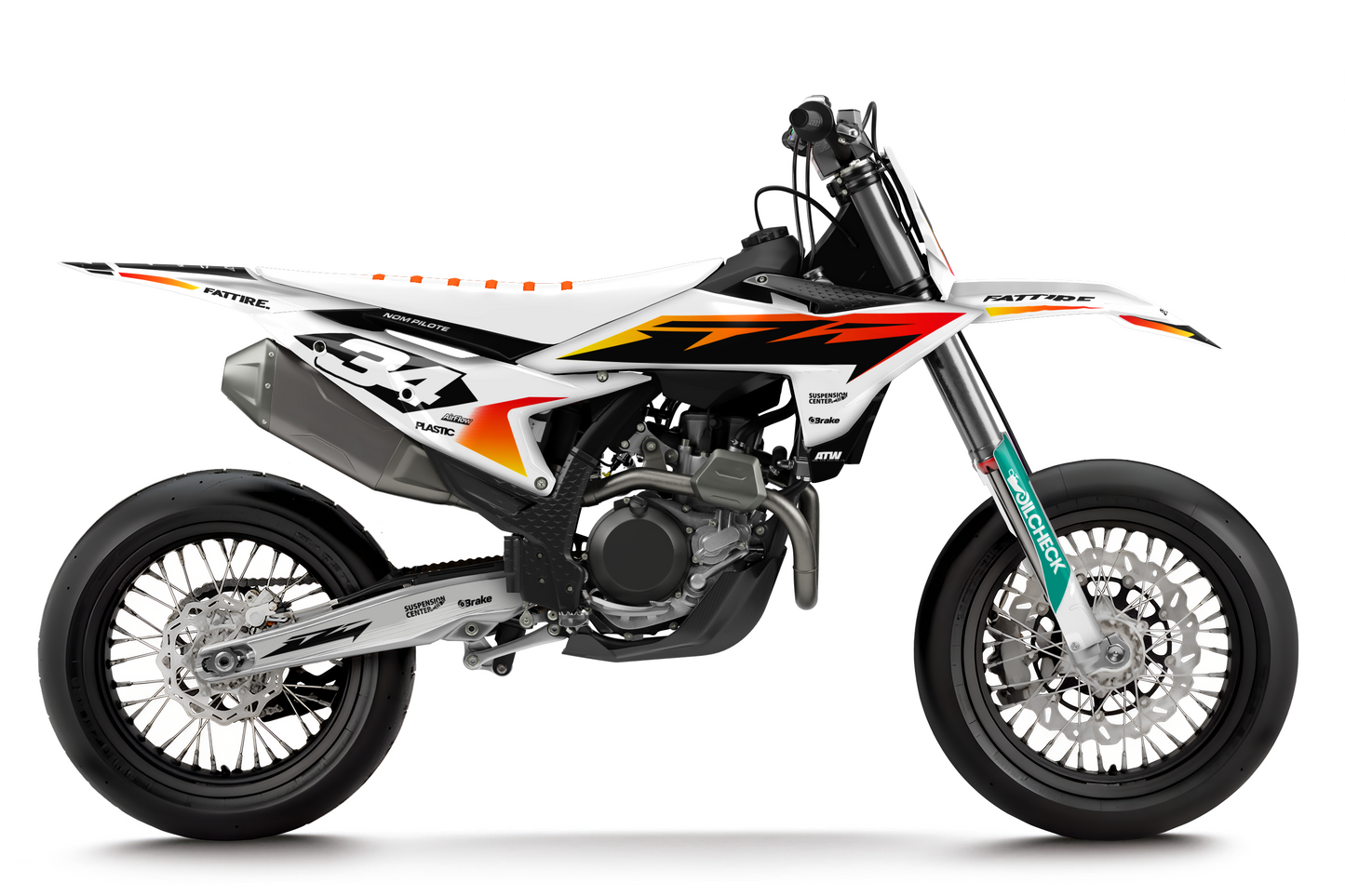 Kit déco KTM 450 SMR - KTSM008 Blanc