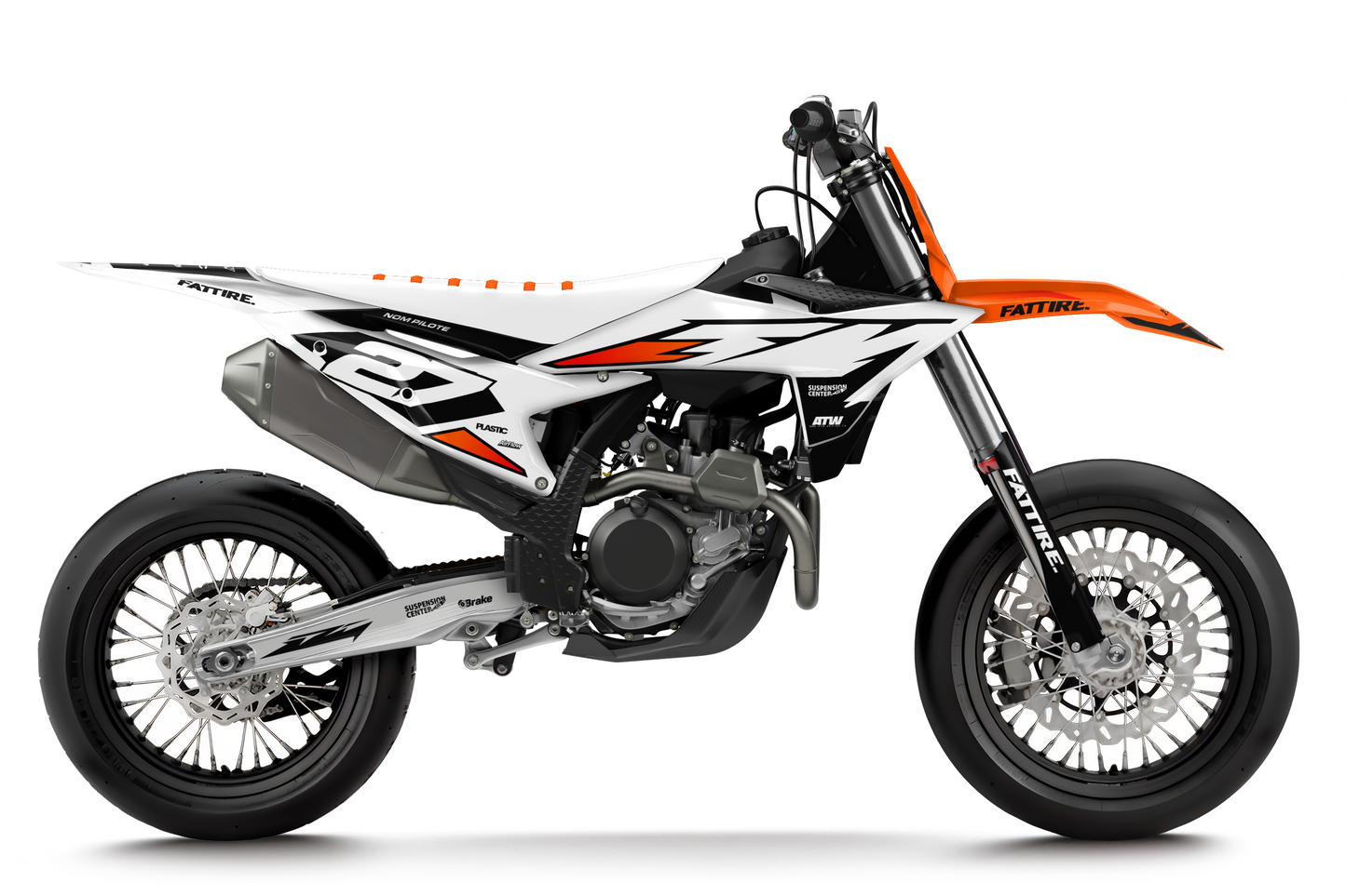 Kit déco KTM 450 SMR - KTSM009 Blanc