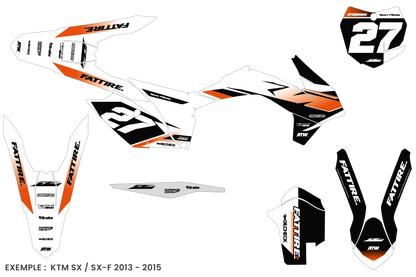 KTM SX/EXC Dekor-Kit - KTMX004 Weiß