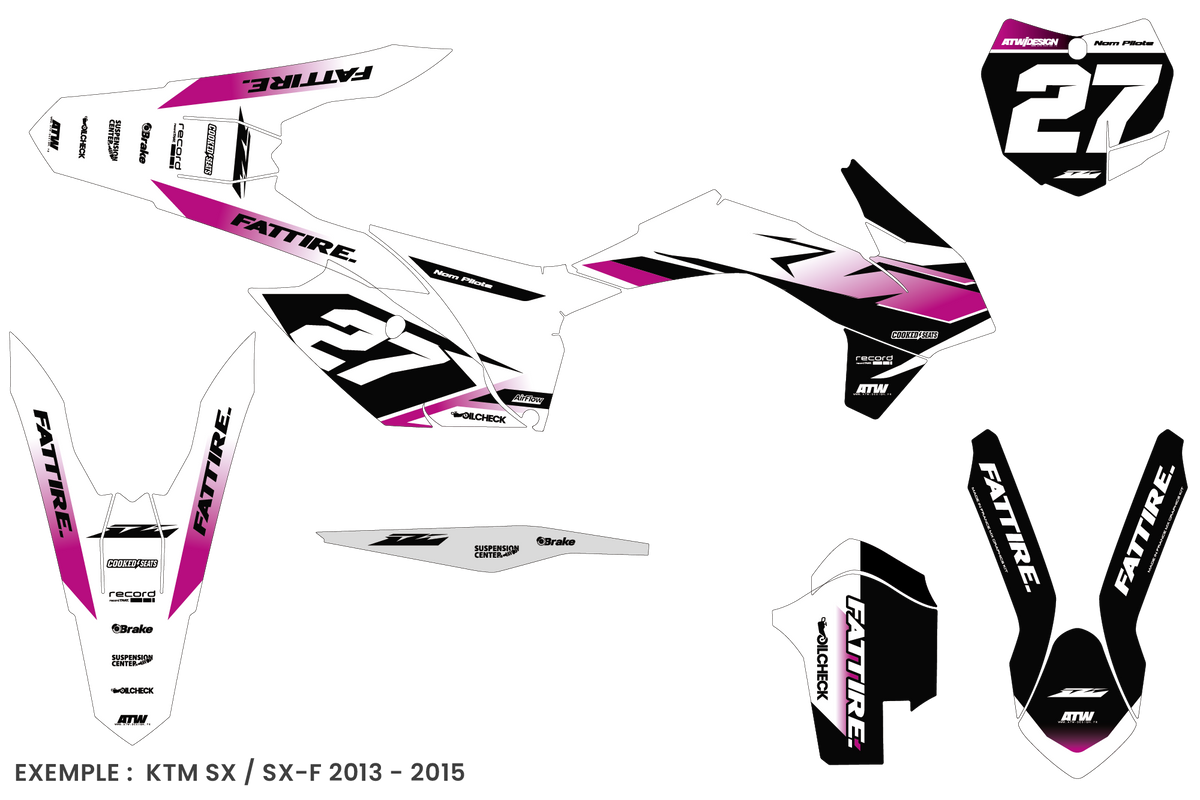 KTM SX/EXC Dekor-Kit - KTMX004 Rosa