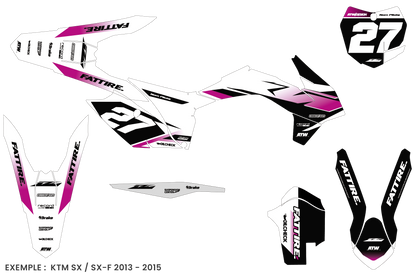 KTM SX/EXC Dekor-Kit - KTMX004 Rosa
