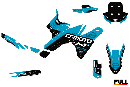 CF MOTO 450 MT - Speed ​​White Motorcycle Graphics Kit