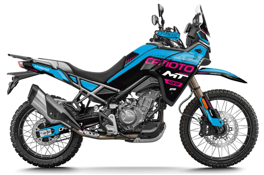 CF MOTO 450 MT - Speed ​​White Motorcycle Graphics Kit