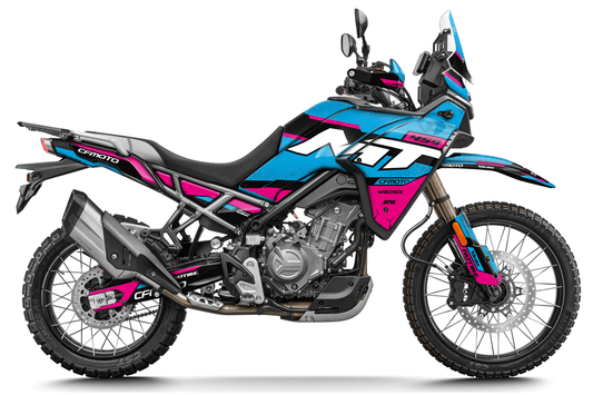 Kit déco moto CF MOTO 450 MT - Damas Cyan