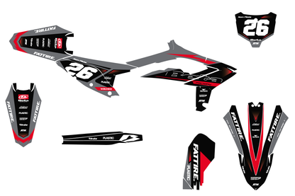 Kit déco motocross Beta RX - KBRX001 Gris