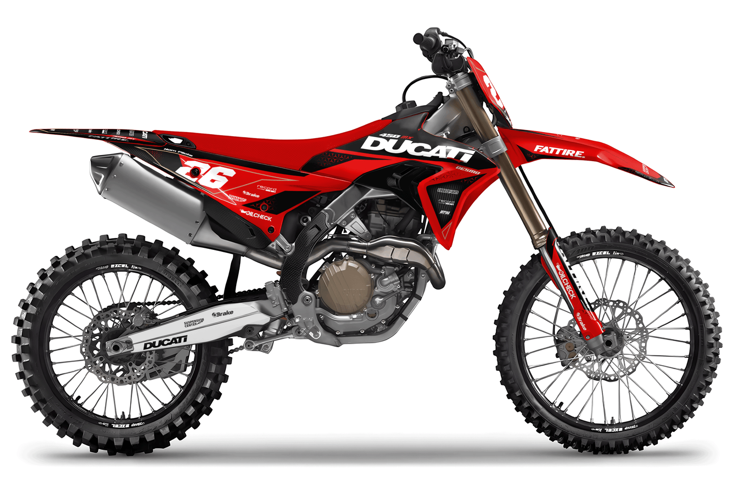 Kit déco motocross Ducati 450 Desmo - KDS002 Beige