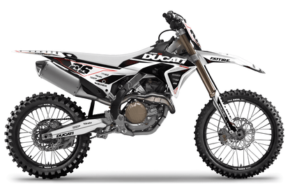 Kit déco motocross Ducati 450 Desmo - KDS002 Blanc