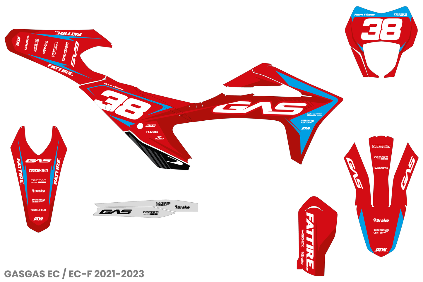 KTM SX / SX-F motocross graphics kit - Spike Orange