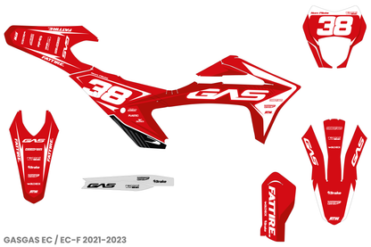 Kit déco motocross GasGas EC/EC-F - KGEC001 Rouge