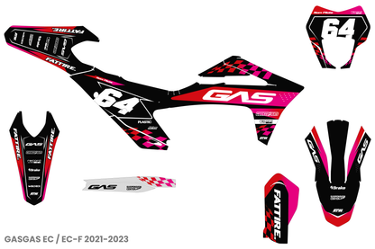 Kit déco motocross GasGas EC/EC-F - KGEC002 Rose
