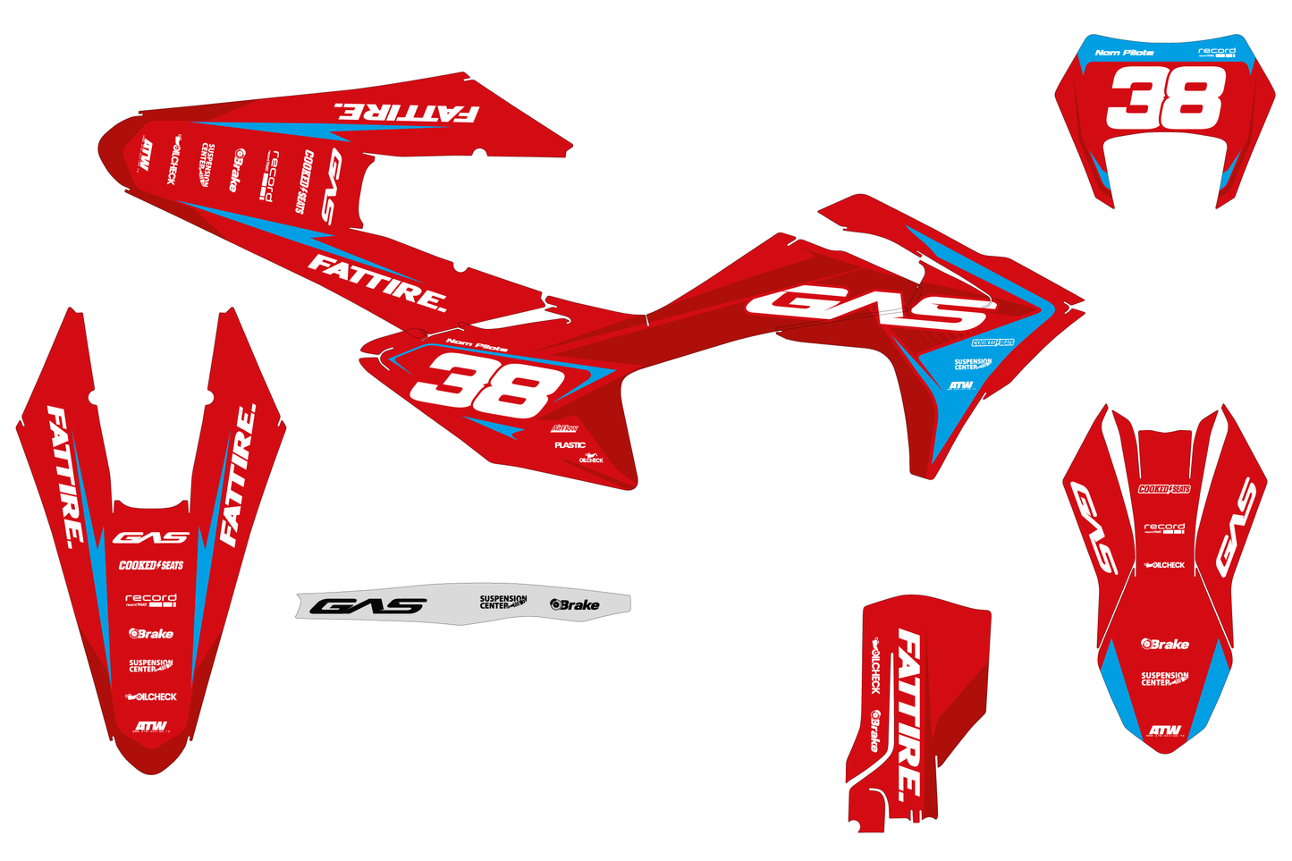 KTM SX / SX-F motocross graphics kit - Spike Orange