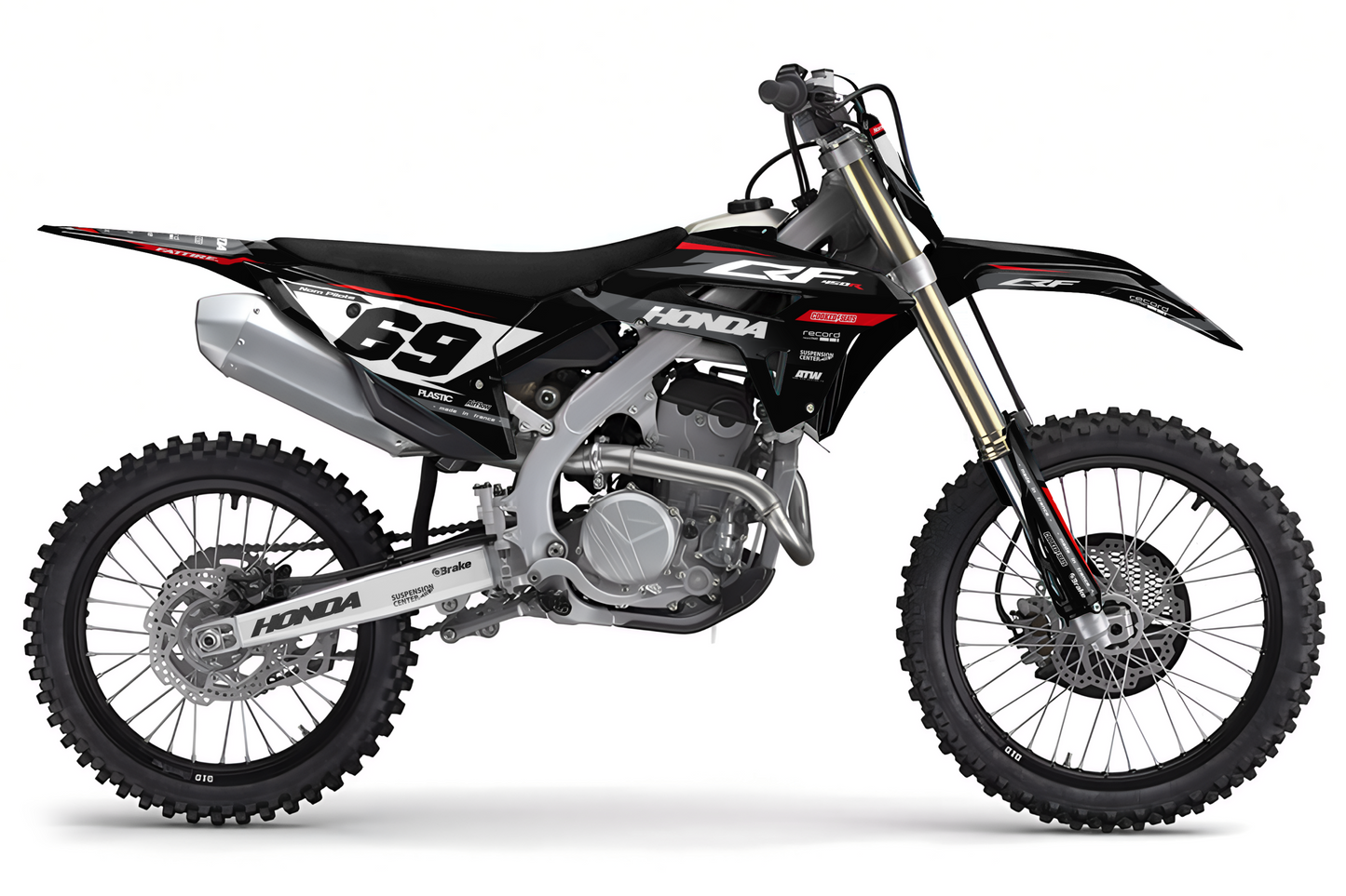 Kit déco motocross Honda CR-F - KHCF001 Noir