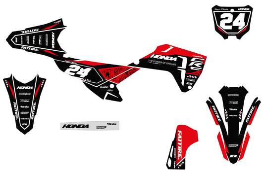Kit déco motocross Honda CR-F - KHCF002 Noir