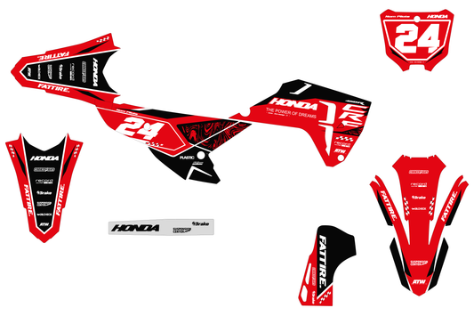 Kit déco motocross Honda CR-F - KHCF002 Rouge