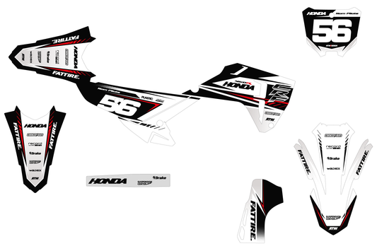 Kit déco motocross Honda CR-F - KHCF003 Blanc