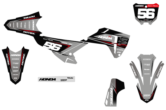 Kit déco motocross Honda CR-F - KHCF003 Gris
