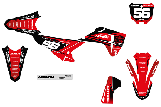 Kit déco motocross Honda CR-F - KHCF003 Rouge