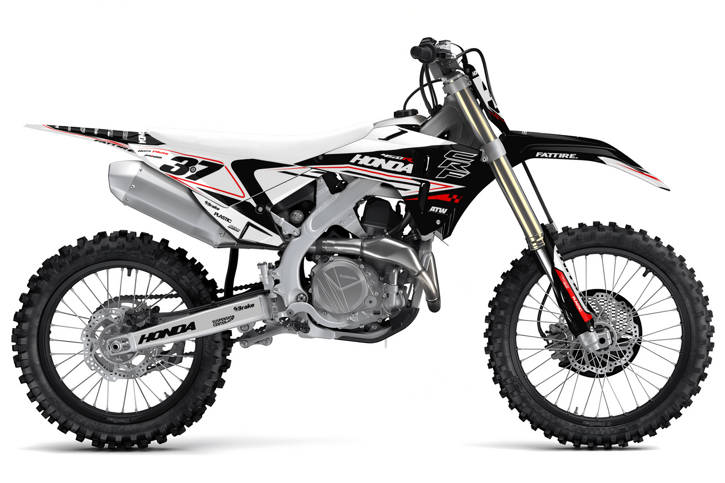 Kit déco motocross Honda CR-F - KHCF004 Blanc