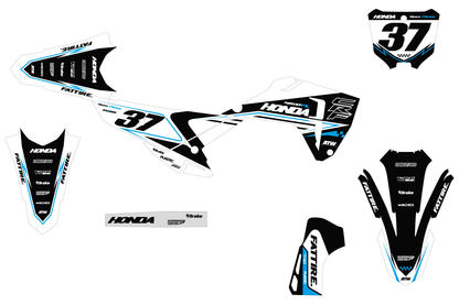 Kit déco motocross Honda CR-F - KHCF004 Cyan