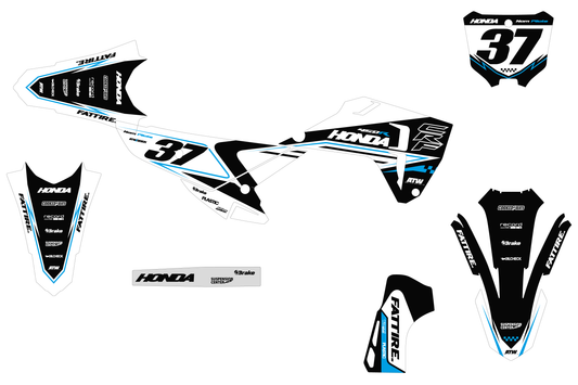 Kit déco motocross Honda CR-F - KHCF004 Cyan