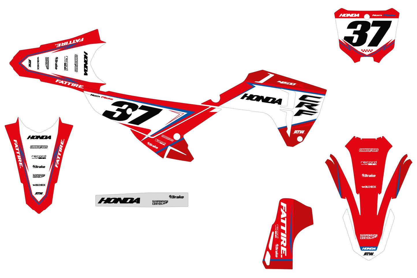 KTM SX / SX-F motocross graphics kit - Spike Orange