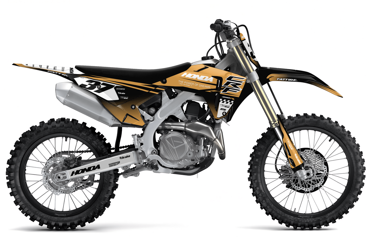 Kit déco motocross Honda CR-F - KHCF006 Beige