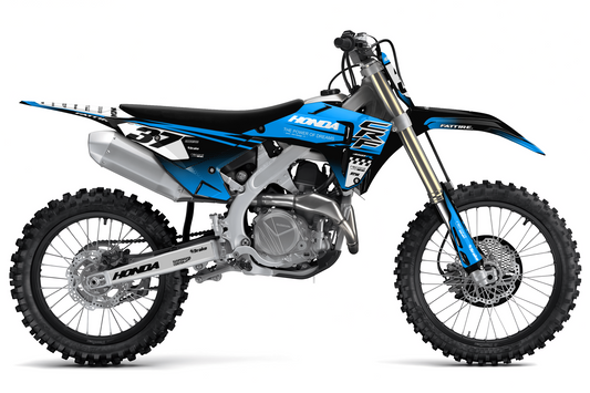 Kit déco motocross Honda CR-F - KHCF006 Cyan