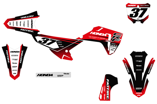 Kit déco motocross Honda CR-F - KHCF006 Rouge