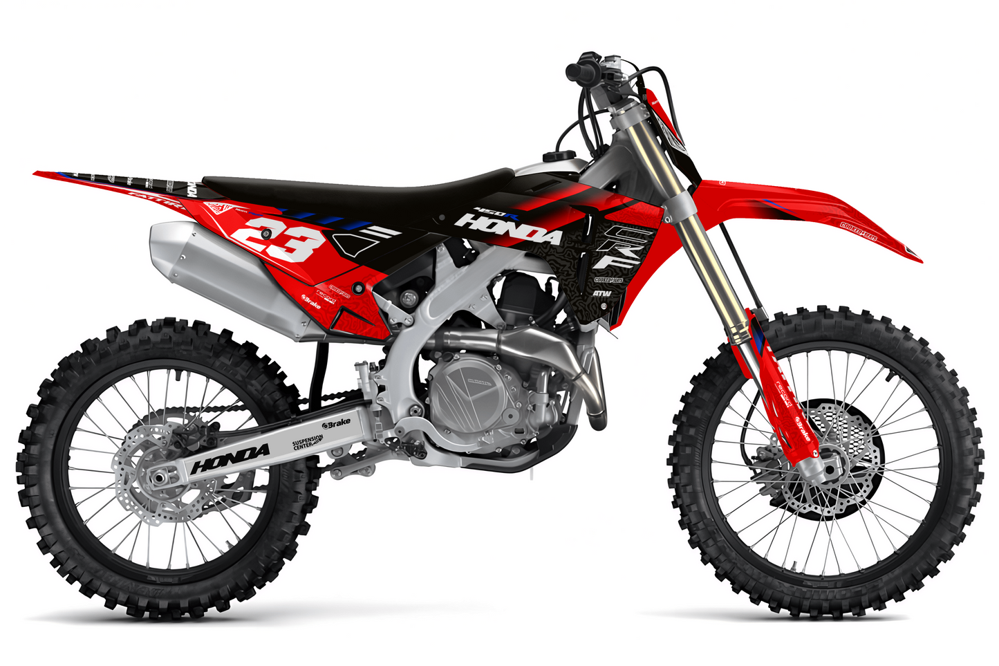 Kit déco motocross Honda CR-F - KHCF007 Bleu