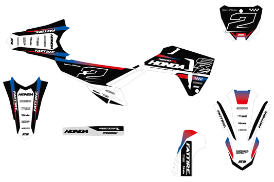 Kit déco motocross Honda CR-F - KHCF008 Blanc