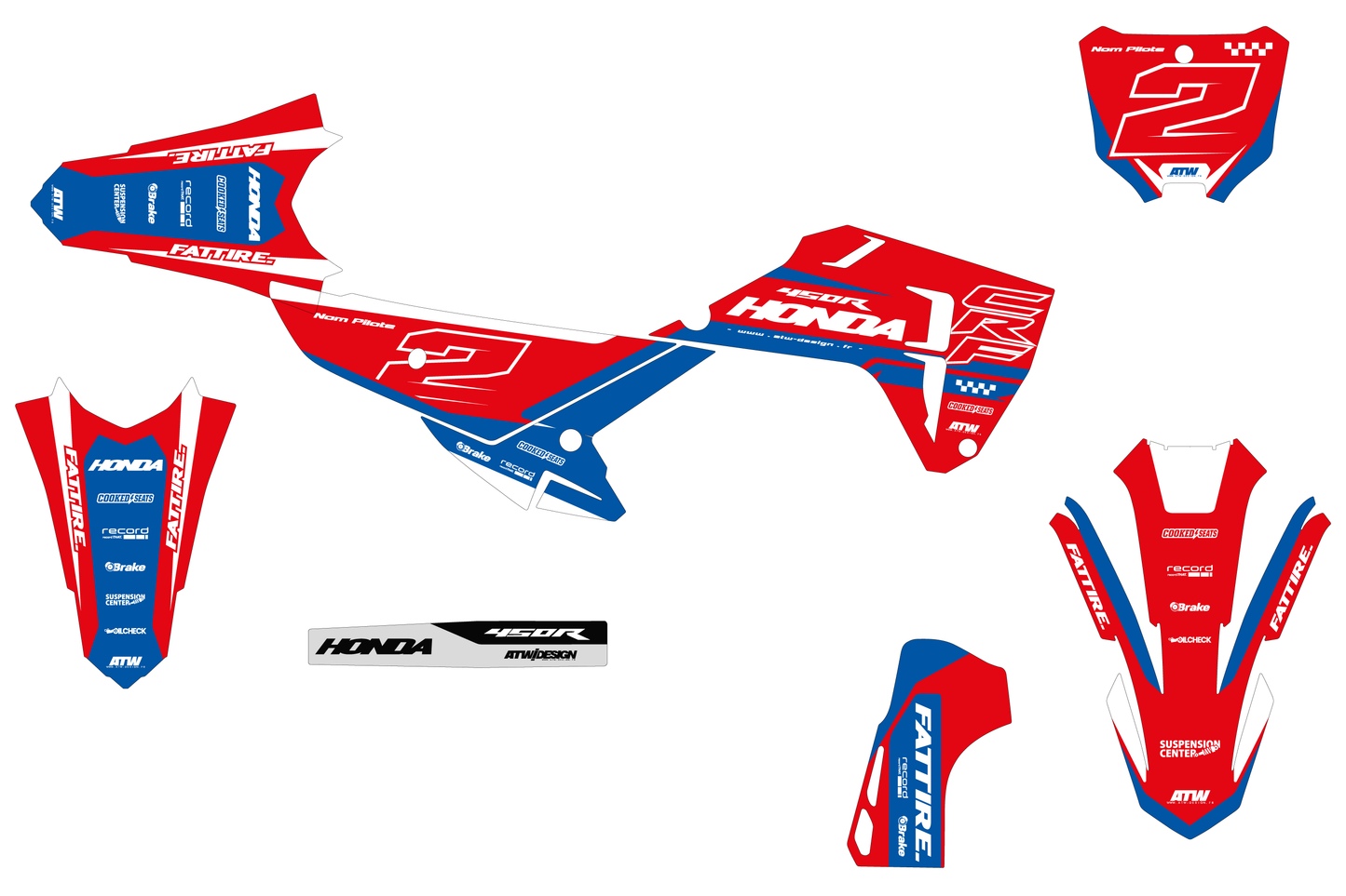 KTM SX / SX-F motocross graphics kit - Spike Orange